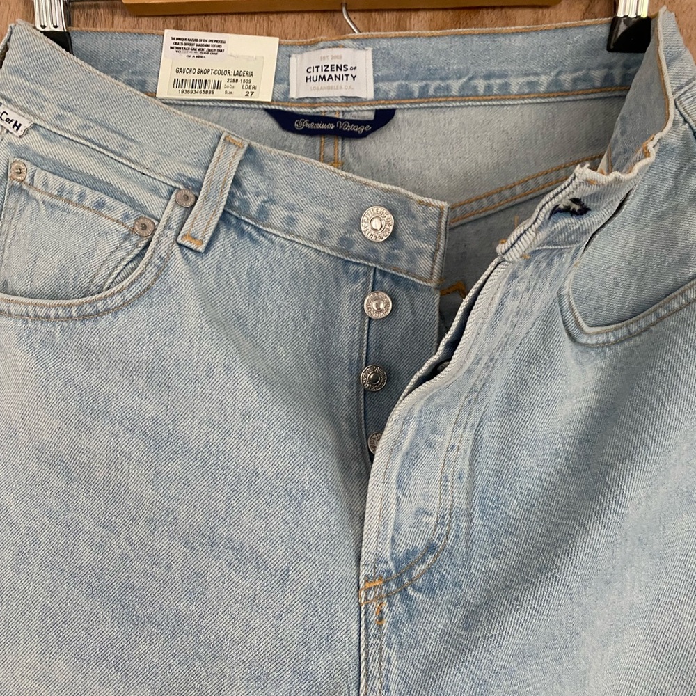 NWT Gaucho Denim Shorts 27 - Picture 6 of 7